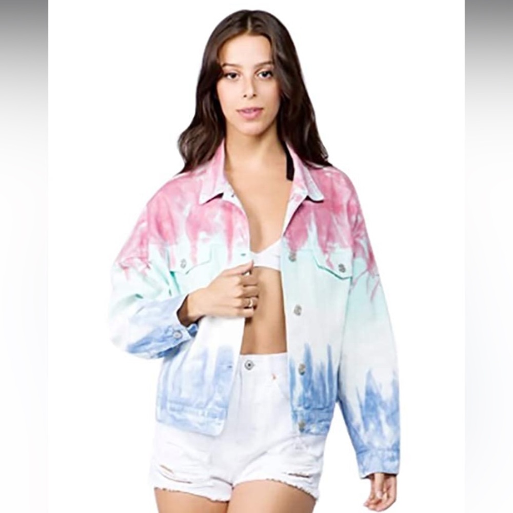 Signature 8 tie-dye Denim jacket